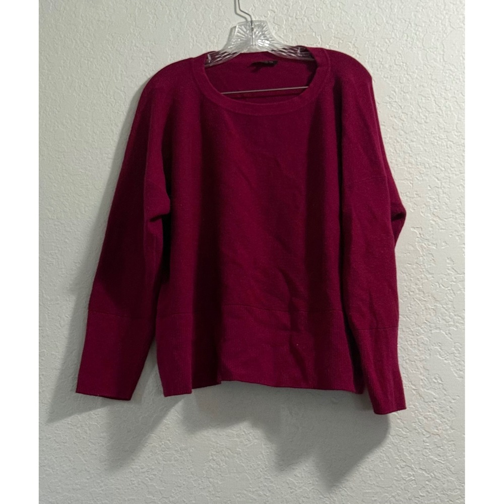 Lafayette 148 New York Cashmere-Blend Sweater Women's boxy raspberry pink XL